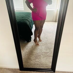 Vibrant Pink Shorts Romper
